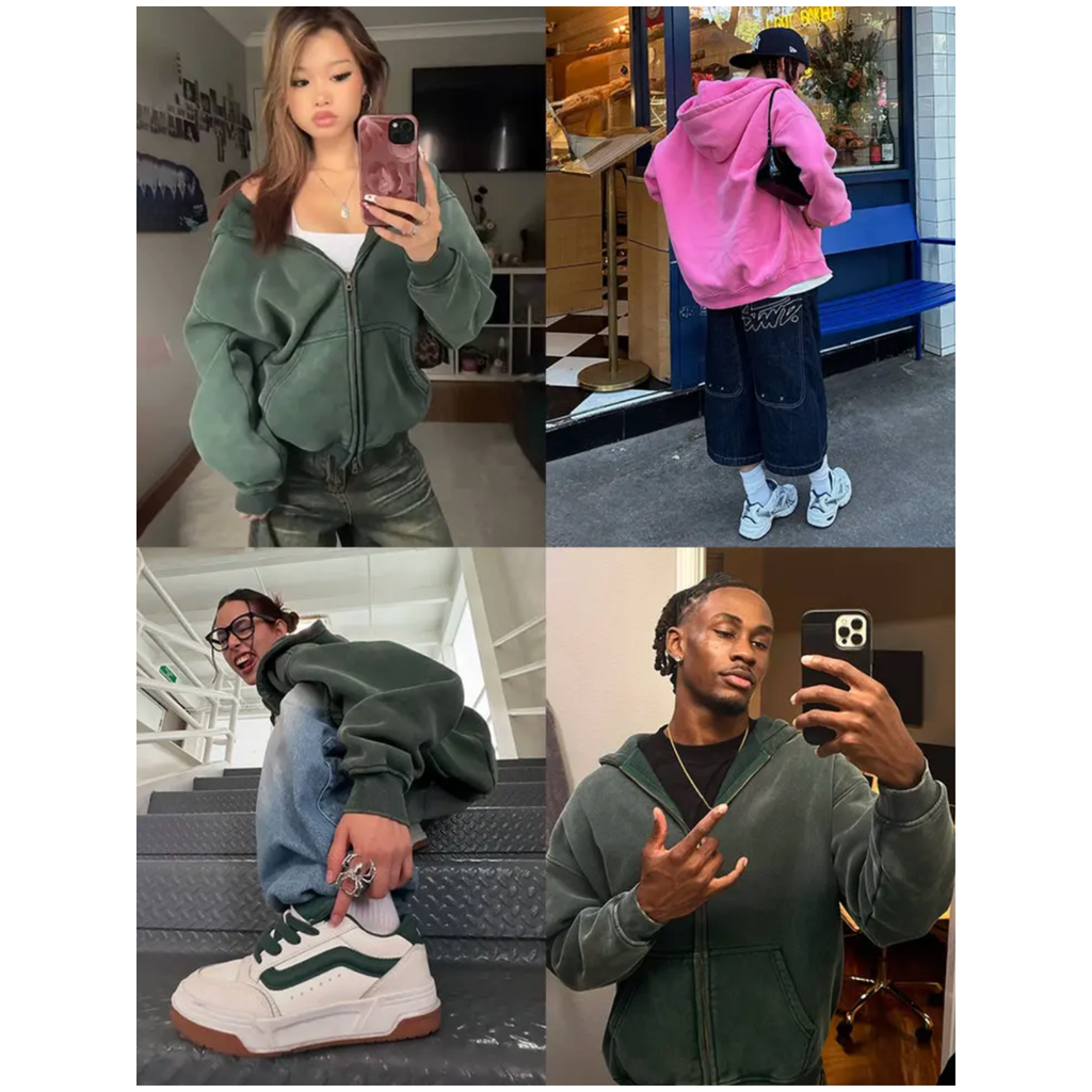 Oversized Zip-Up Hoodie