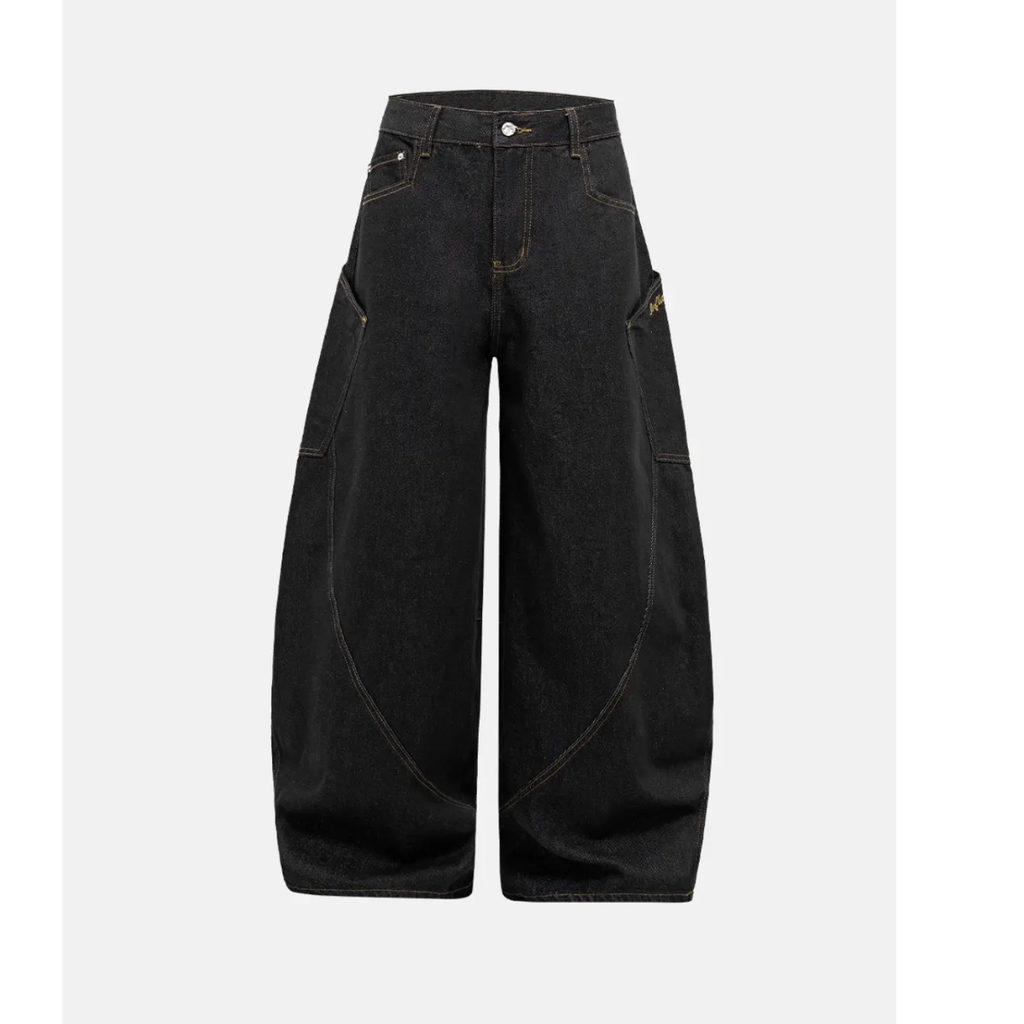 Wide Leg Dark Denim Jeans