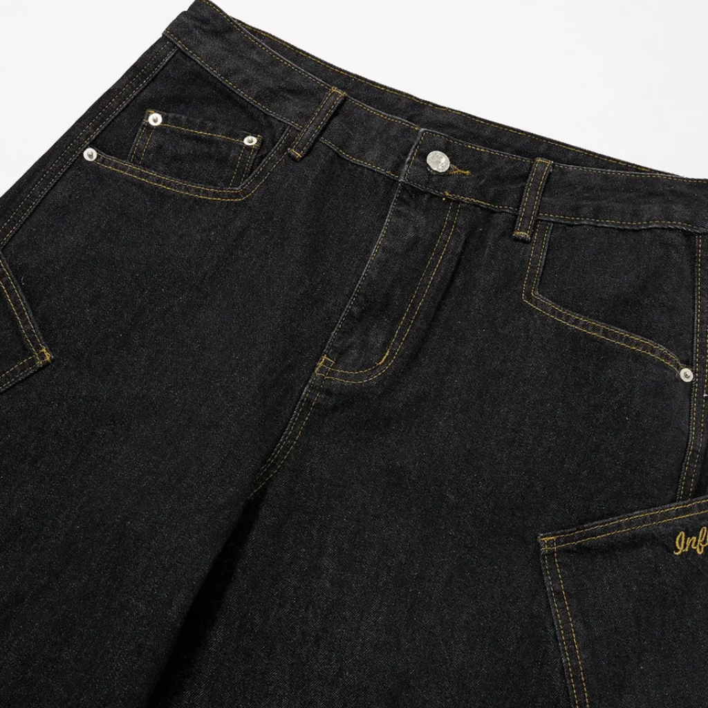 Wide Leg Dark Denim Jeans