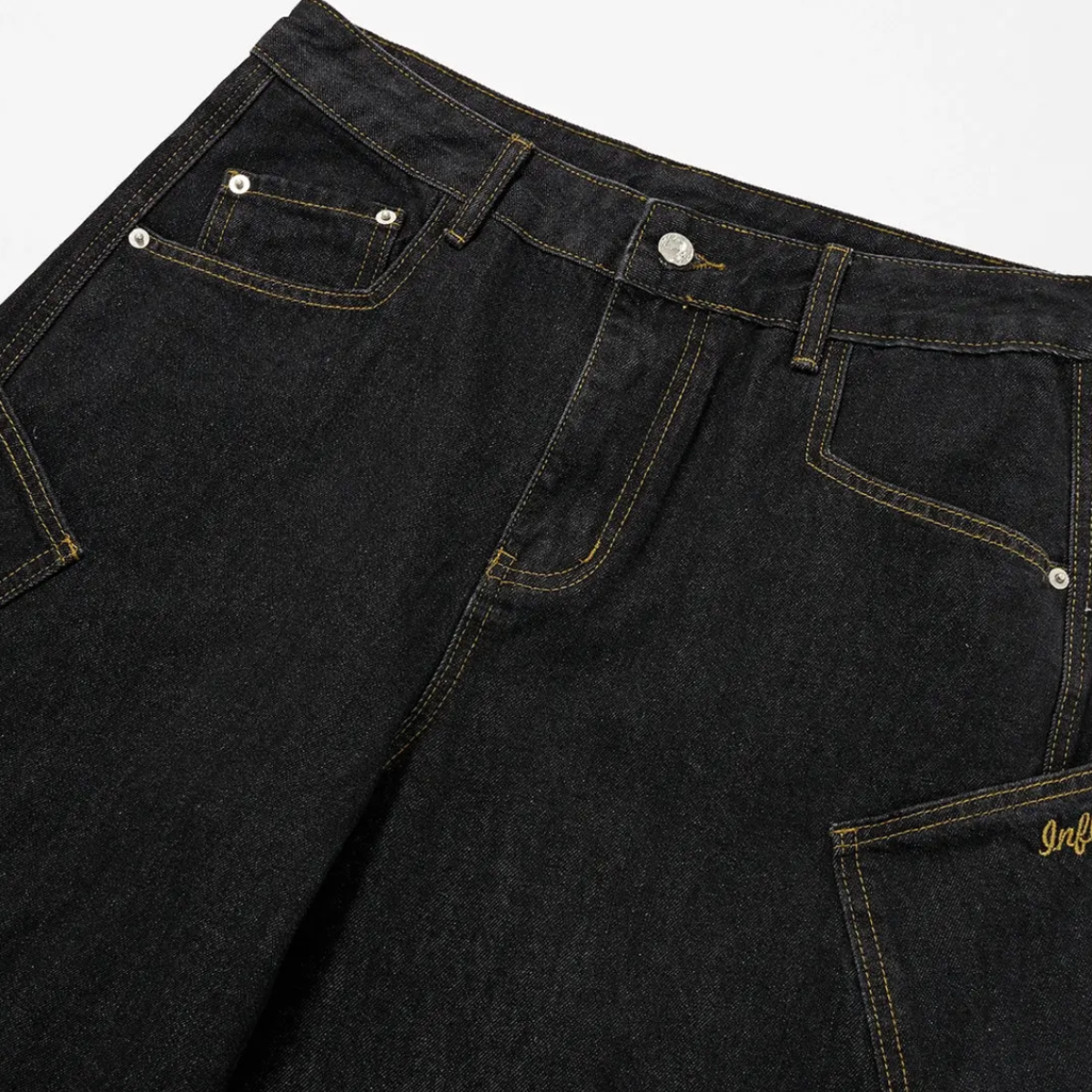 Wide Leg Dark Denim Jeans