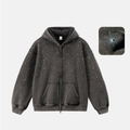 Distressed Rhinestone Zip-Up Hoodie