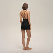 Scalloped Lace Babydoll with Crossback Straps