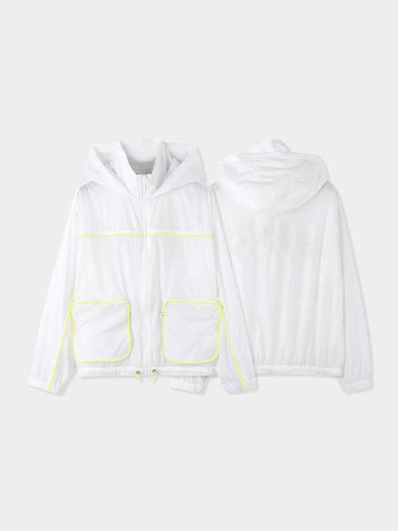 67Reflective UV Protection Hooded Jacket – Lightweight Breathable Sun Protection Windbreaker